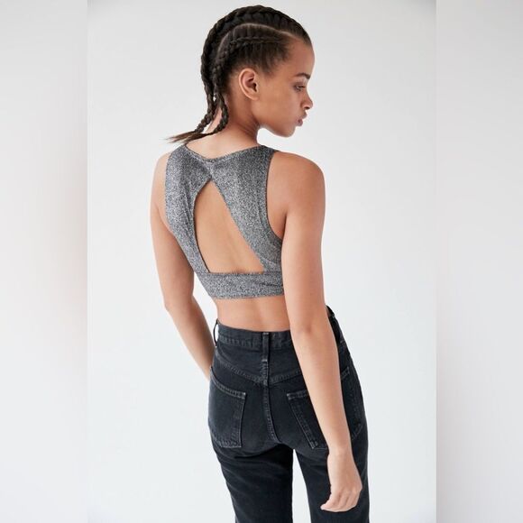 Urban Outfitters Out From Under Sparkly Plunging Bra Top - Picture 3 of 9